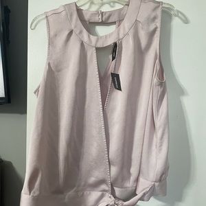 Sleeveless pink tank top